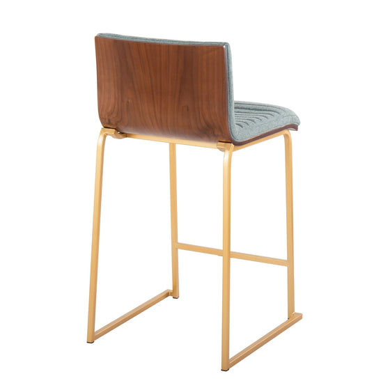 Mason Mara - 26" Fixed-Height Counter Stool (Set of 2) - Gold Legs