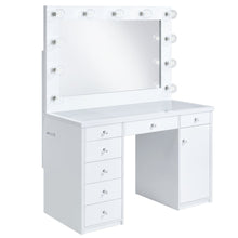  Amia - Complete Vanity With Lightbulbs - Glossy White