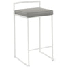 Fuji - Stackable Counter Stool - White Base (Set of 2)