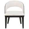 Leandro - Upholstered Dining Arm Chair (Set of 2) - Burnished Black / Cream