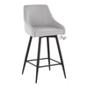 Hannah - 26" Fixed-Height Counter Stool With Swivel (Set of 2) - Black Metal
