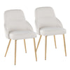 York - Upholstered Chair (Set of 2) - Gold Metal Legs