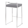 Fuji - 26" Stackable Counter Stool - Brushed Stainless Steel