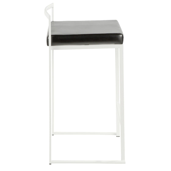Fuji - Stackable Counter Stool - White Base (Set of 2)