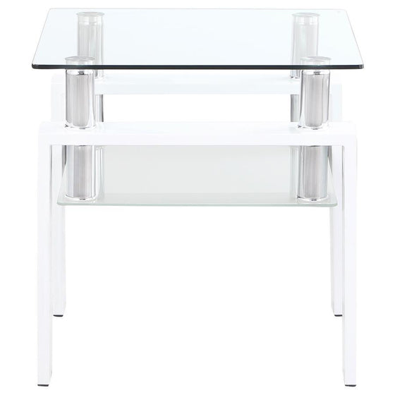 Dyer - 1-Shelf Rectangular Glass Top Table