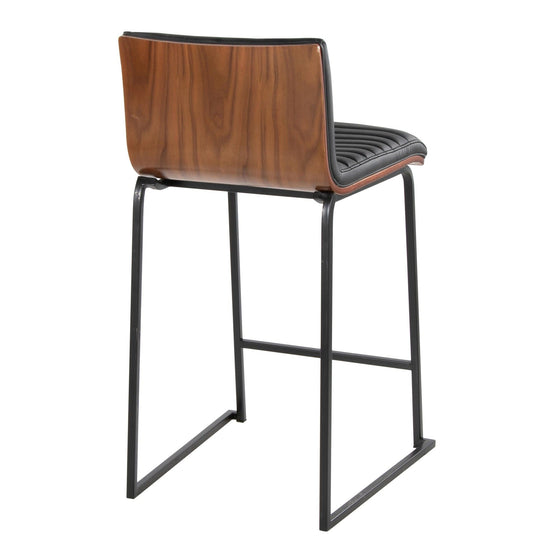 Mason Mara - 26" Fixed-Height Counter Stool (Set of 2) - Black Legs
