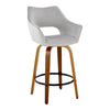 Mustang - 26" Fixed-Height Counter Stool With Swivel - Walnut Wood (Set of 2)