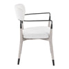Savannah - Chair (Set of 2) - Gray Brushed Wood, Light Gray Fabric, Black Metal