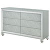Gunnison - 6-Drawer Dresser - Silver Metallic