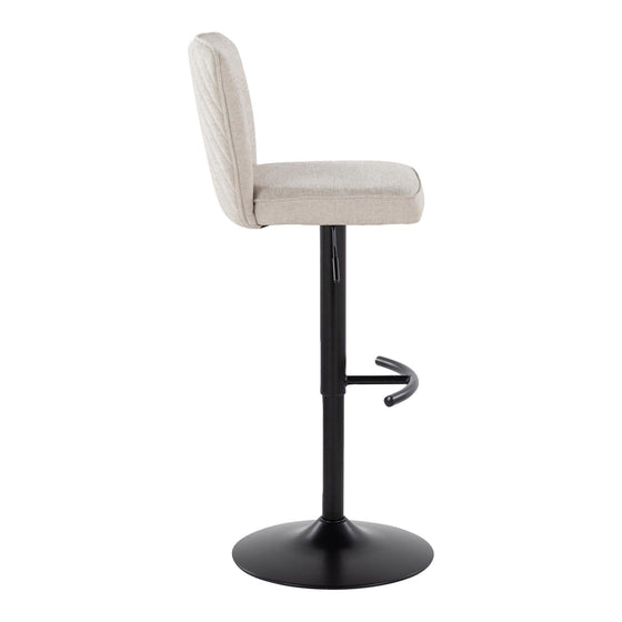 Henry - Adjustable Barstool With Swivel - Black Metal (Set of 2)