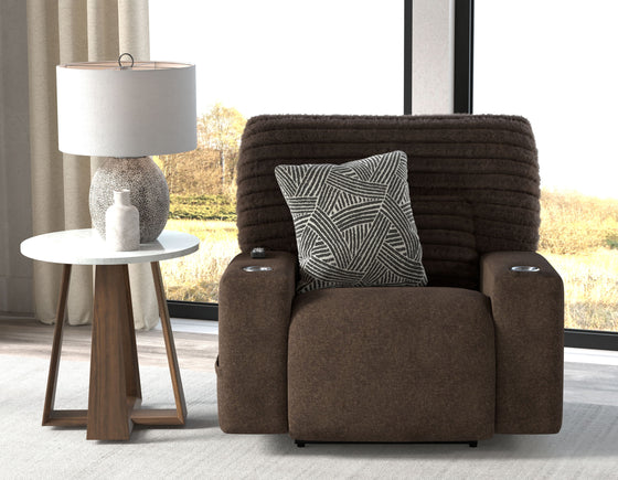 Zen - Power Recliner With CR3 Heat / Massage / Zero Gravity - Chocolate