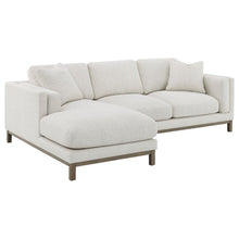  Geneva - Boucle Upholstered Sectional Chaise Sofa - Sand