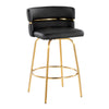 Cinch - 26" Fixed-Height Counter Stool With Swivel - Gold Metal Base (Set of 2)