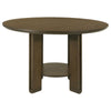 Ottowa - 5 Piece Round Wood Dining Room Table Set - Brown