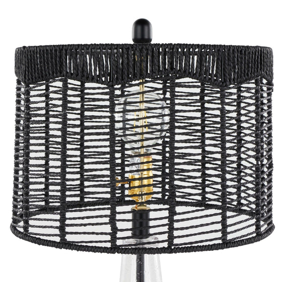 Jenna - 26" Glass Table Lamp (Set of 2) - Black