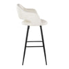 Margarite - 30" Fixed-Height Barstool - Black Metal (Set of 2)