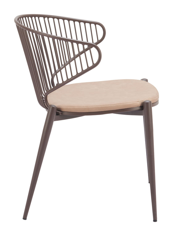 Silues - Dining Chair (Set of 2) - Taupe & Brown