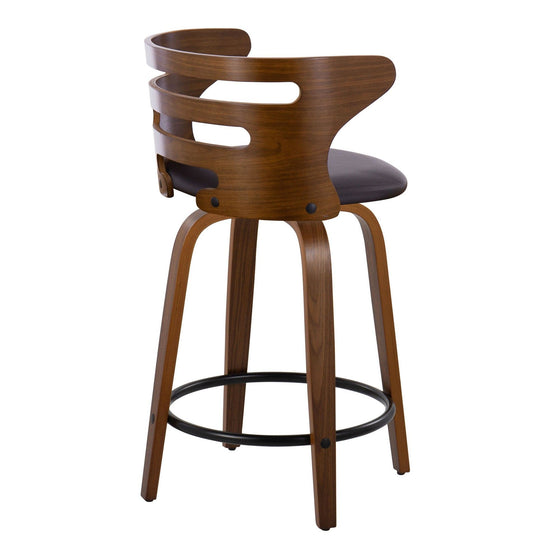 Cosi - 24" Fixed-Height Counter Stool (Set of 2) - Walnut Backrest