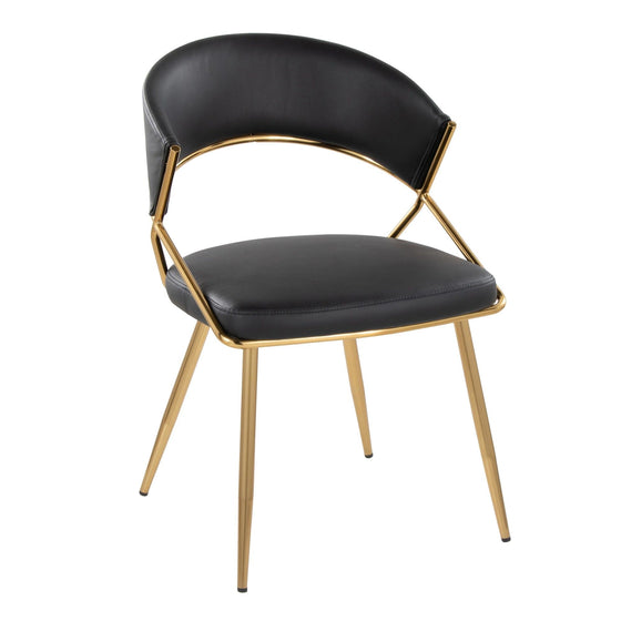 Jie - Dining Chair - Gold Metal (Set of 2)