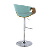Curvini - Adjustable Barstool With Swivel - Walnut (Set of 2)