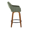 Mustang - 26" Fixed-Height Counter Stool With Swivel - Walnut Wood (Set of 2)