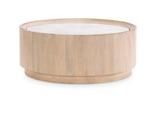  Biscayne - Round Cocktail Table With Travertine Top - Beige
