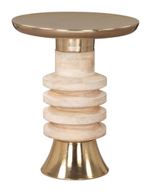  Ringar - Side Table - Gold & Natural