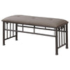 Livingston - Microfiber Upholstered Bench - Brown And Bronze