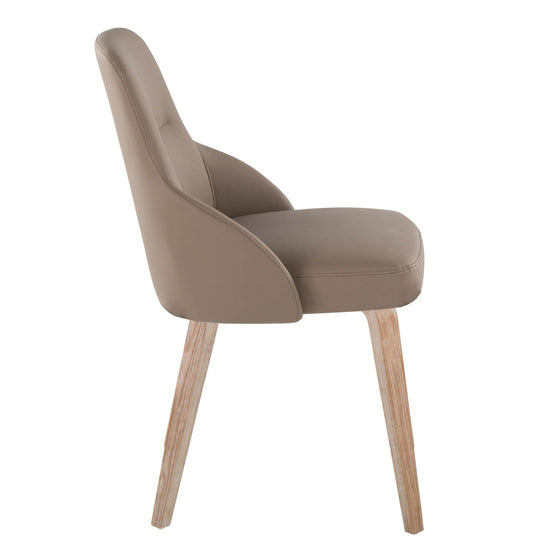 York - Upholstered Chair (Set of 2) - Whitewashed Wood Legs