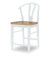  Franklin - Wishbone Back Counter Height Chair (Set of 2) - Harvest Oak / Natural White