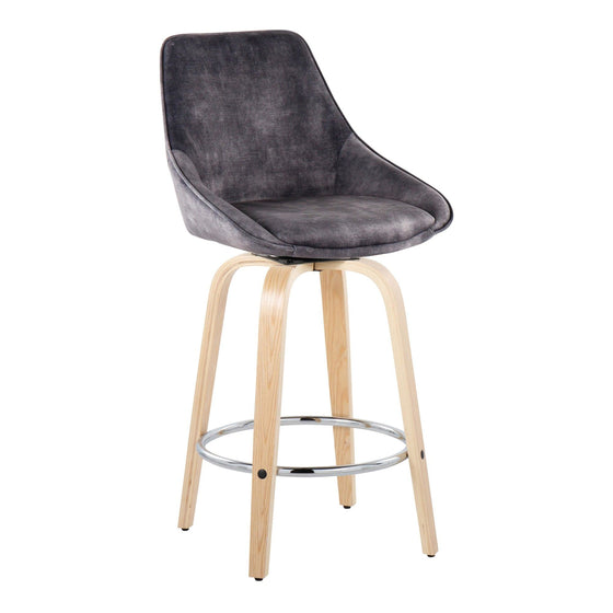 Diana - Fixed-Height Counter Stool - Wood Legs (Set of 2)