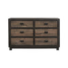 Harlington - 6-Drawer Dresser - Dark Chocolate