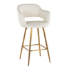 Margarite - 26" Fixed-Height Counter Stool - Gold Metal (Set of 2)