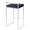 Fuji - Counter Stool Steel With Cushion - Stainless Steel