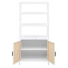 Amherst - 3-Shelf Radio Weave Cane Metal Accent Cabinet