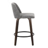 Toriano - 26" Fixed-Height Counter Stool (Set of 2) - Walnut & Black Base