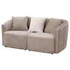 Townsend - Chenille Upholstered Rolled Arm Loveseat - Latte