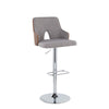 Stella - Adjustable Barstool (Set of 2) - Silver Base