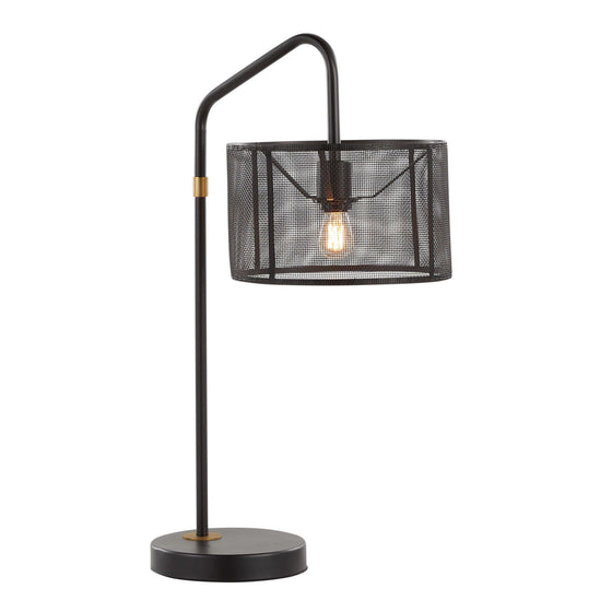 Mod Mesh - 27" Metal Task Lamp With Built-in USB Port - Oil Bronze And Painted Gold Metal From Grandview Gallery (Set of 2)