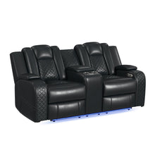  Carlo - Power Motion Loveseat With Power Headrest, Console And LED