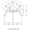 Paxton - Round Glass Top Wood Dining Table - Nutmeg