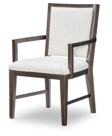  Architect - Upholstered Ladderback Arm Chair (Set of 2) - Onyx