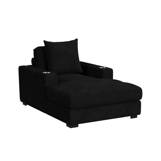 Arizona - Chaise With 1 Pillow 20", 2 Cupholders And 2 USB