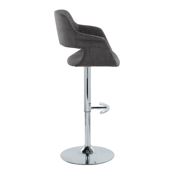 Vintage Flair - Adjustable Barstool (Set of 2) - Chrome Base