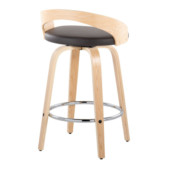 Grotto - 26" Fixed-Height Counter Stool (Set of 2) - Natural Base