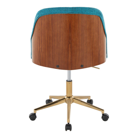 Bacci - Office Chair - Gold Metal Base