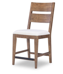  Artisan's Place - Ladder Back Counter Height Chair (Set of 2) - Vintage Pine Ironwood