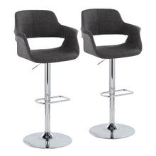  Vintage Flair - Adjustable Barstool (Set of 2) - Chorme