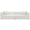 Everly - Boucle Upholstered Extra Long Sofa - White