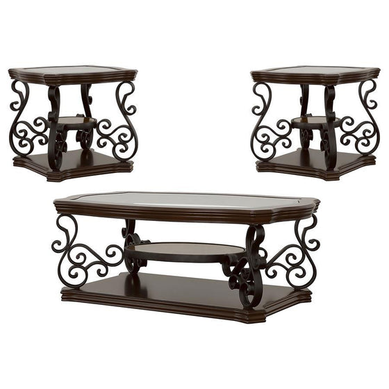 Laney - Glass Top Coffee And End Table Set